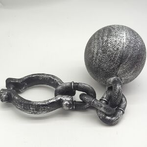 Black and Silver Ball and Chain Prop